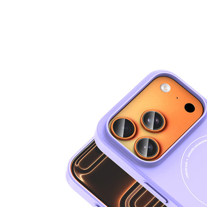 iPhone 17 Pro Max Kılıf M-Safe Şarj Özellikli Kamera Korumalı MNC Elio Sert PC Kapak - Lila