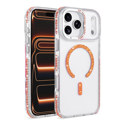 iPhone 17 Pro Max Kılıf M-safe Şarj Özellikli MNC Tera Silikon Kapak - Turuncu