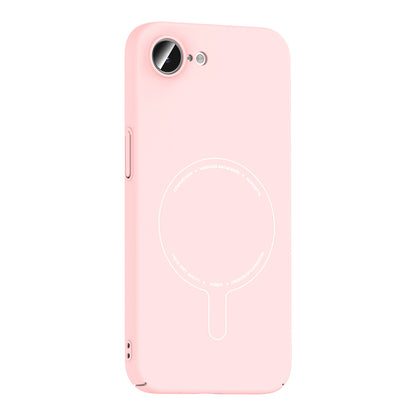 iPhone 17E Kılıf M-Safe Şarj Özellikli Kamera Korumalı MNC Elio Sert PC Kapak - Açık Pembe