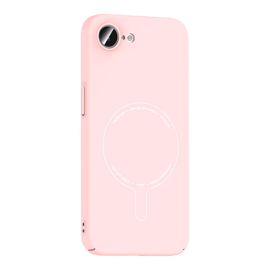 iPhone 17E Kılıf M-Safe Şarj Özellikli Kamera Korumalı MNC Elio Sert PC Kapak - Açık Pembe