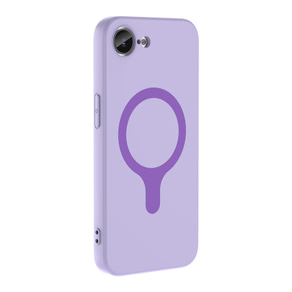 iPhone 17E Kılıf M-Safe Şarj Özellikli MNC Aris Silikon Kapak - Lila