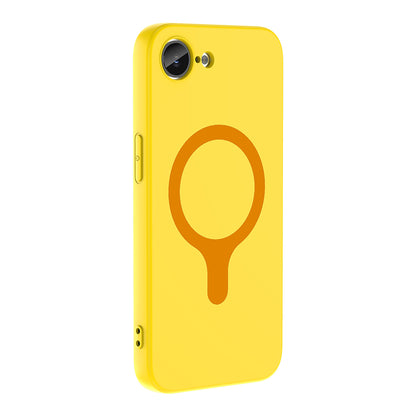 iPhone 17E Kılıf M-Safe Şarj Özellikli MNC Aris Silikon Kapak - Sarı