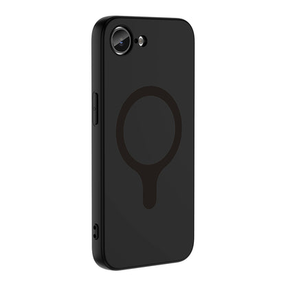 iPhone 17E Kılıf M-Safe Şarj Özellikli MNC Aris Silikon Kapak - Siyah