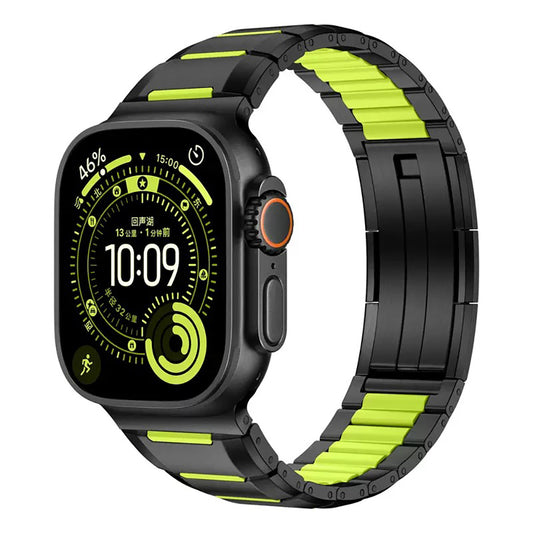 Watch 42mm MNC KRD-155 Metal Silikon Kordon - Siyah-Yeşil