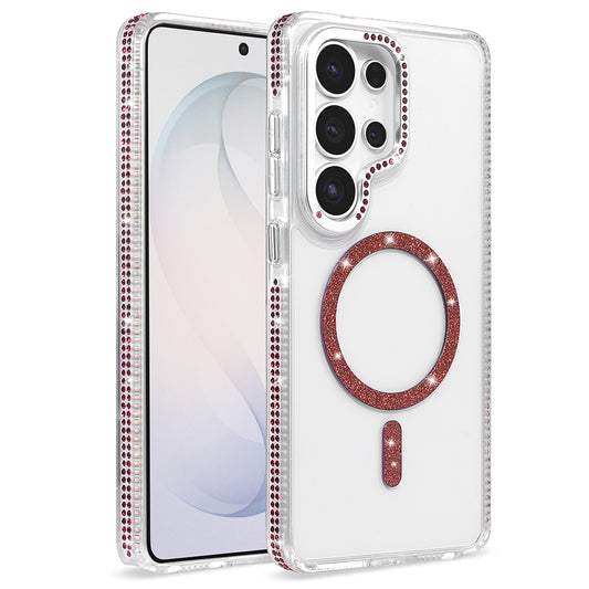 Galaxy S26 Ultra Kılıf M-safe Şarj Özellikli MNC Tera Silikon Kapak - Mürdüm