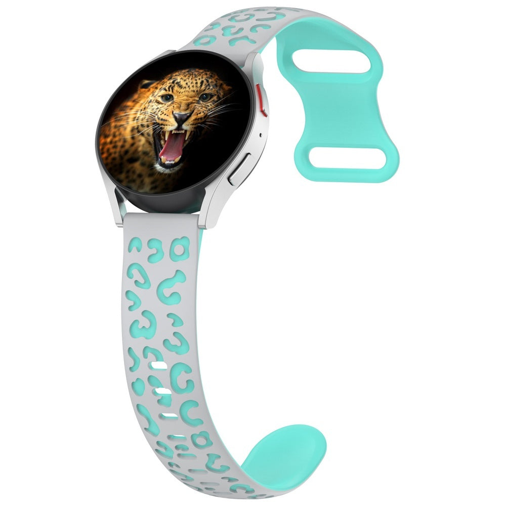 Galaxy Watch 42mm MNC KRD-140 20mm Silikon Kordon Strap Kayış - Gri-Yeşil