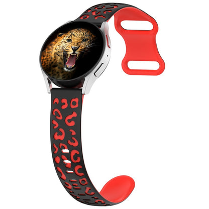 Galaxy Watch Active 2 40mm MNC KRD-140 20mm Silikon Kordon Strap Kayış - Siyah-Kırmızı