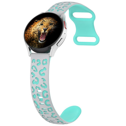 Galaxy Watch Active 2 40mm MNC KRD-140 20mm Silikon Kordon Strap Kayış - Gri-Yeşil