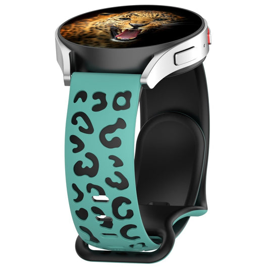 Galaxy Watch Active 2 44mm MNC KRD-140 20mm Silikon Kordon Strap Kayış - Yeşil-Siyah