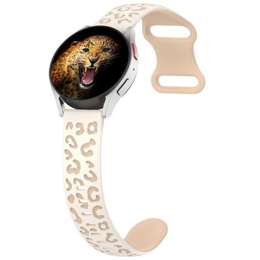 Galaxy Watch Active 2 44mm MNC KRD-140 20mm Silikon Kordon Strap Kayış - Starlight-Bej