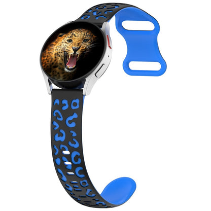 Galaxy Watch Active 2 44mm MNC KRD-140 20mm Silikon Kordon Strap Kayış - Siyah-Mavi