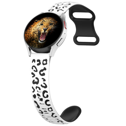 Galaxy Watch Active 2 44mm MNC KRD-140 20mm Silikon Kordon Strap Kayış - Beyaz-Siyah