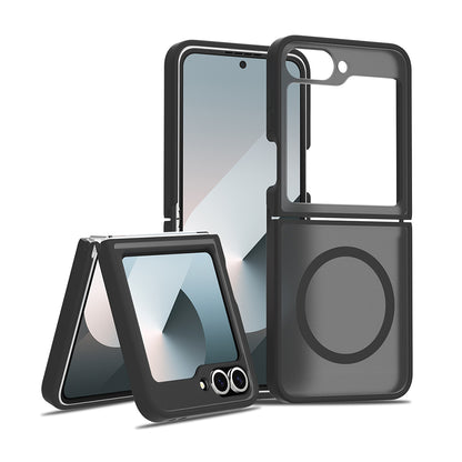 Galaxy Z Flip 6 Kılıf M-Safe Şarj Özellikli Kamera Korumalı MNC Lunex Kapak - Siyah