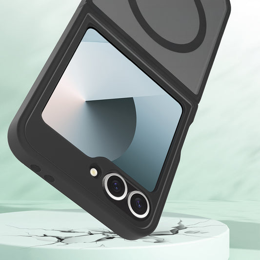 Galaxy Z Flip 6 Kılıf M-Safe Şarj Özellikli Kamera Korumalı MNC Lunex Kapak - Siyah
