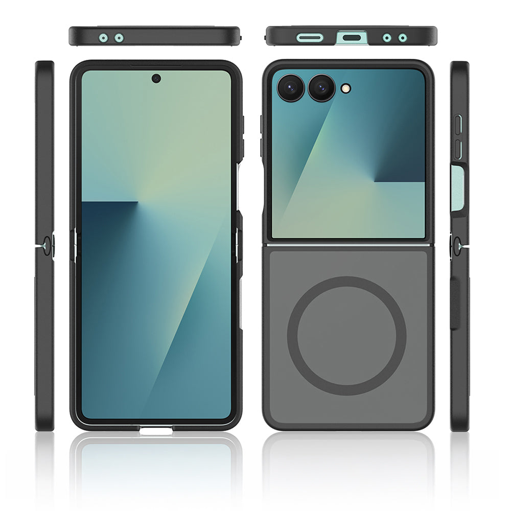Galaxy Z Flip 7 Kılıf M-Safe Şarj Özellikli Kamera Korumalı MNC Lunex Kapak - Siyah
