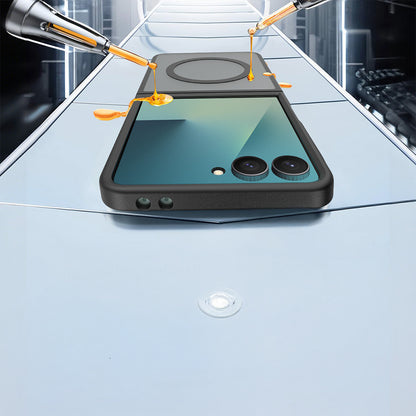 Galaxy Z Flip 7 Kılıf M-Safe Şarj Özellikli Kamera Korumalı MNC Lunex Kapak - Siyah