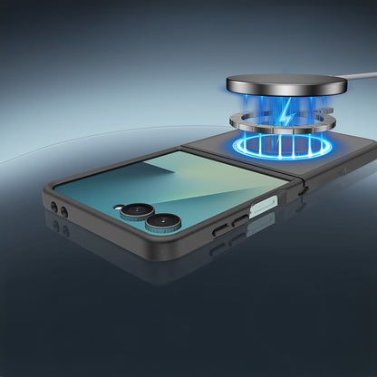 Galaxy Z Flip 7 Kılıf M-Safe Şarj Özellikli Kamera Korumalı MNC Lunex Kapak - Siyah