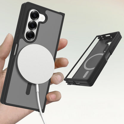 Galaxy Z Fold 6 Kılıf M-Safe Şarj Özellikli Kamera Korumalı MNC Lunex Kapak - Siyah