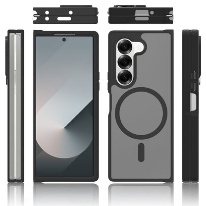 Galaxy Z Fold 6 Kılıf M-Safe Şarj Özellikli Kamera Korumalı MNC Lunex Kapak - Siyah