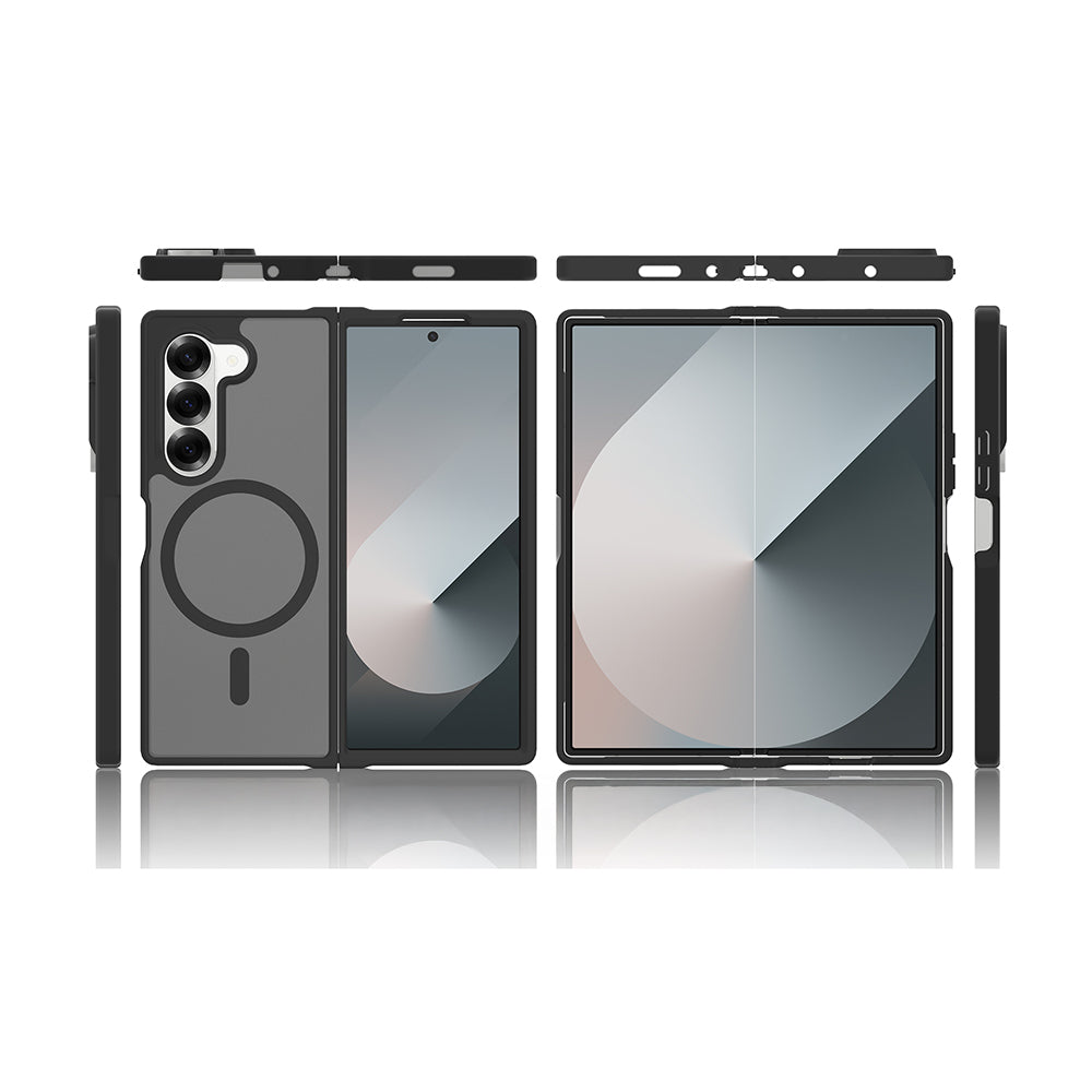 Galaxy Z Fold 6 Kılıf M-Safe Şarj Özellikli Kamera Korumalı MNC Lunex Kapak - Siyah