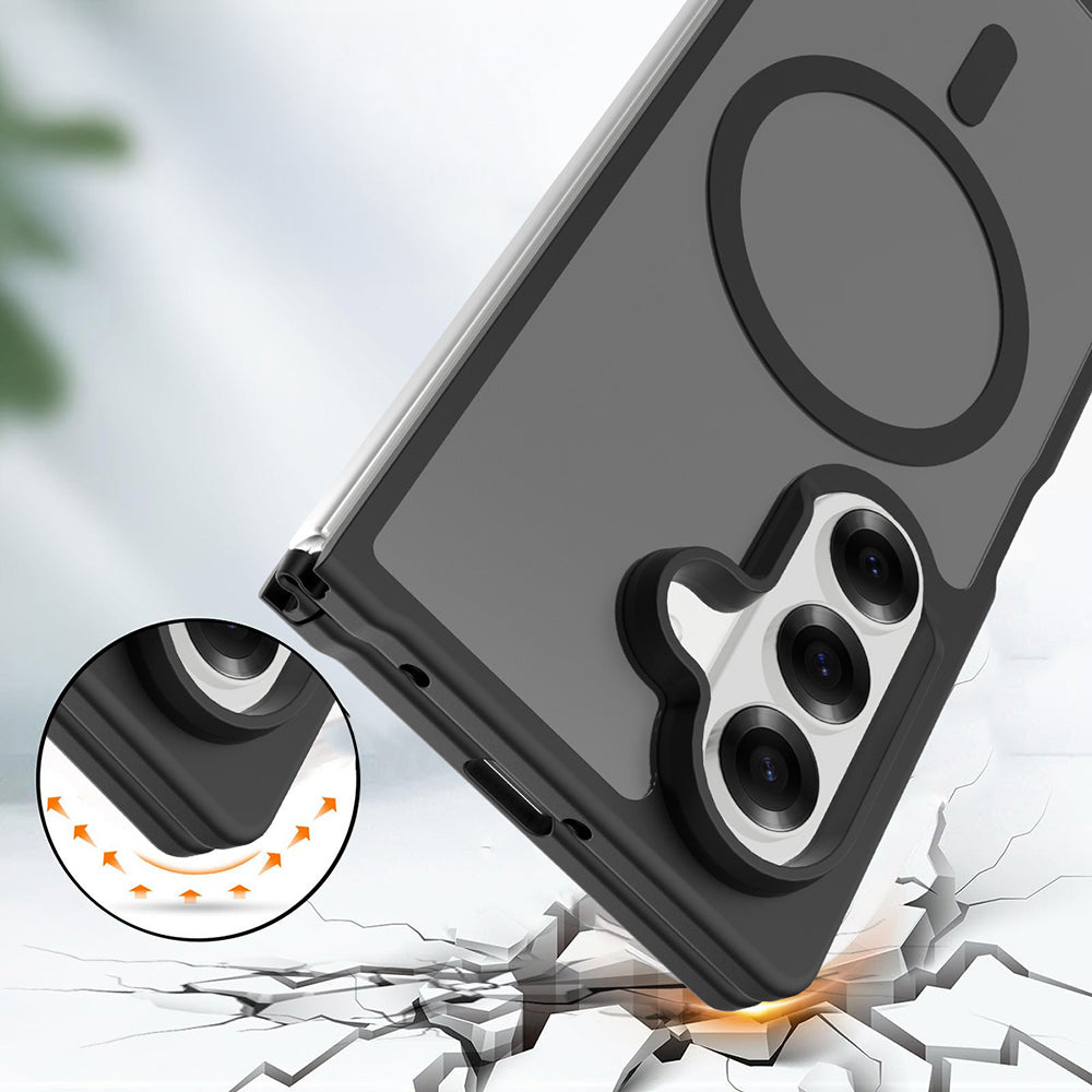 Galaxy Z Fold 7 Kılıf M-Safe Şarj Özellikli Kamera Korumalı MNC Lunex Kapak - Siyah