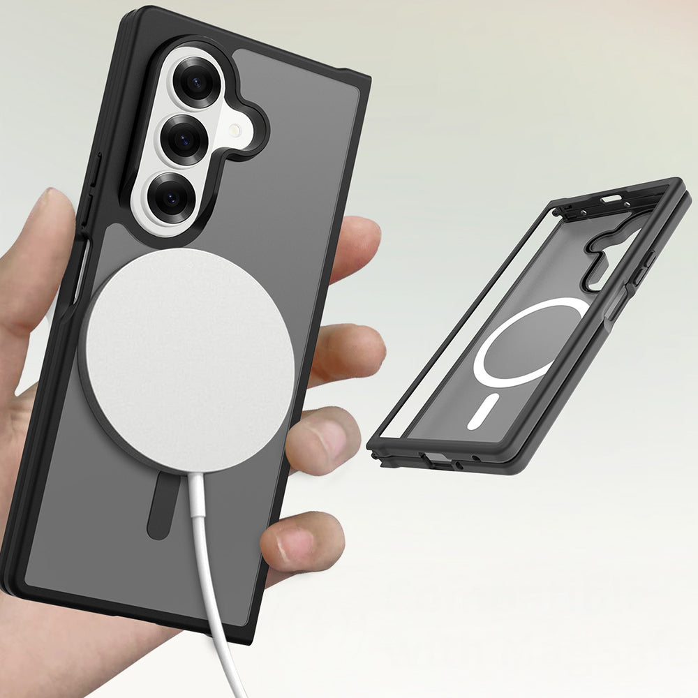 Galaxy Z Fold 7 Kılıf M-Safe Şarj Özellikli Kamera Korumalı MNC Lunex Kapak - Siyah