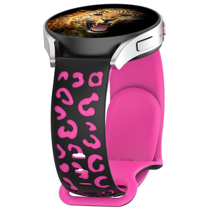 Gear S2 MNC KRD-140 20mm Silikon Kordon Strap Kayış - Siyah-Pembe