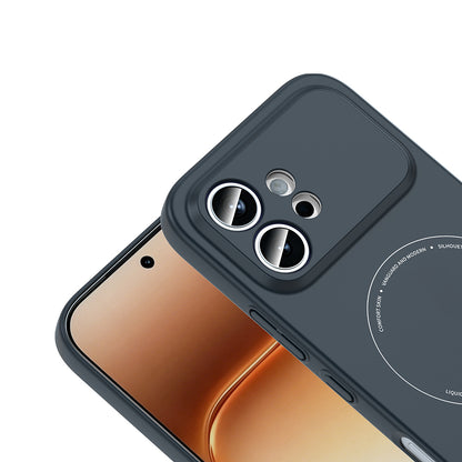 Honor 600 5G Kılıf M-Safe Şarj Özellikli Kamera Korumalı MNC Elio Sert PC Kapak - Lacivert