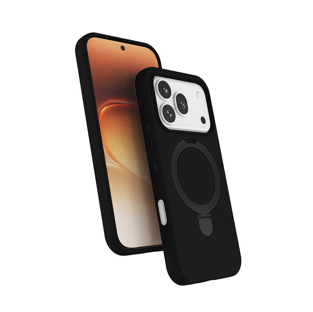 Honor 600 Pro 5G Kılıf M-safe Şarj Özellikli Standlı MNC Samara Kapak - Siyah