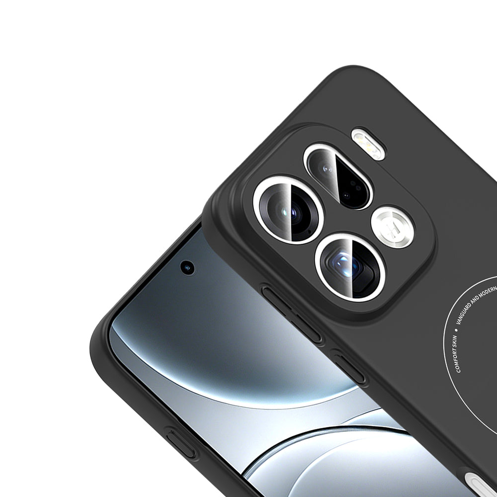 Find X9 Pro Kılıf M-Safe Şarj Özellikli Kamera Korumalı MNC Elio Sert PC Kapak - Siyah