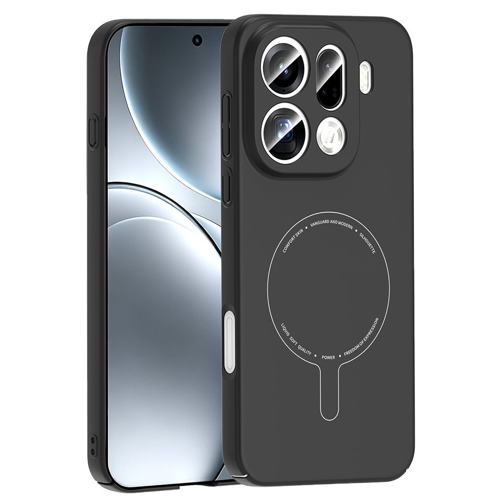 Find X9 Pro Kılıf M-Safe Şarj Özellikli Kamera Korumalı MNC Elio Sert PC Kapak - Siyah