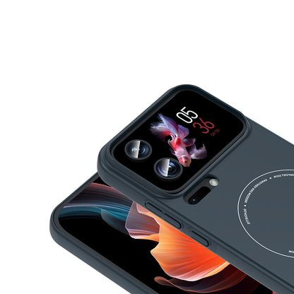 17 Pro Max Kılıf M-Safe Şarj Özellikli Kamera Korumalı MNC Elio Sert PC Kapak - Lacivert
