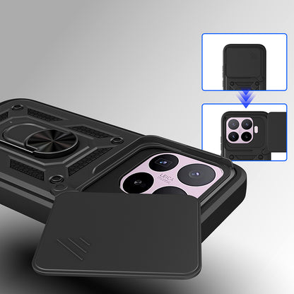 17T Pro Kılıf Magnetik Standlı Kamera Korumalı MNC Sürgülü Vega Kapak - Mavi
