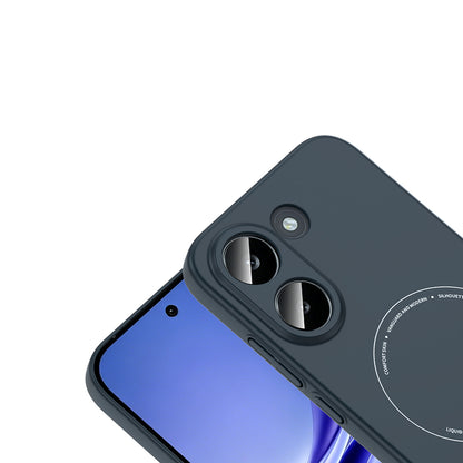 Poco X8 Pro Kılıf M-Safe Şarj Özellikli Kamera Korumalı MNC Elio Sert PC Kapak - Lacivert