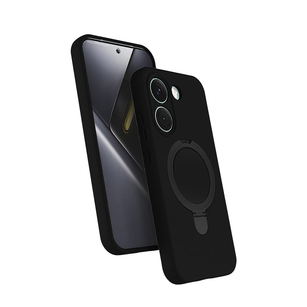 Poco X8 Pro Kılıf M-safe Şarj Özellikli Standlı MNC Samara Kapak - Siyah