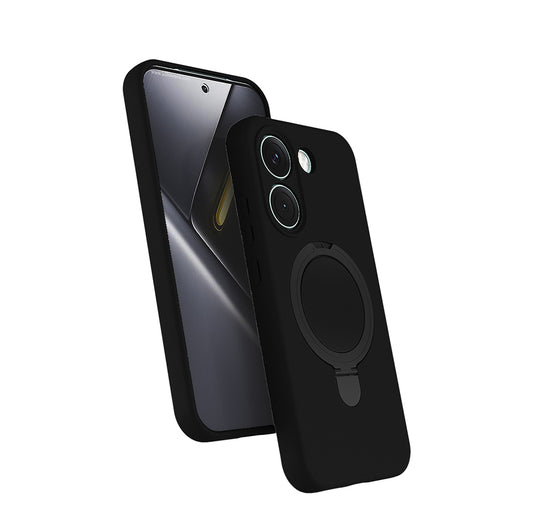 Poco X8 Pro Kılıf M-safe Şarj Özellikli Standlı MNC Samara Kapak - Siyah