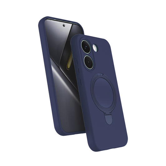Poco X8 Pro Kılıf M-safe Şarj Özellikli Standlı MNC Samara Kapak - Lacivert