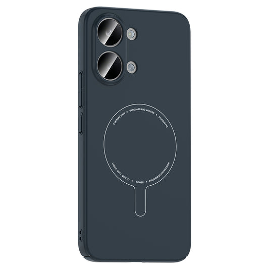 Poco X8 Pro Max Kılıf M-Safe Şarj Özellikli Kamera Korumalı MNC Elio Sert PC Kapak - Lacivert