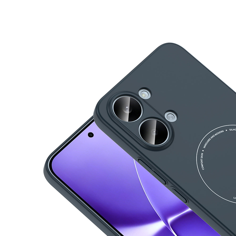 Poco X8 Pro Max Kılıf M-Safe Şarj Özellikli Kamera Korumalı MNC Elio Sert PC Kapak - Lacivert