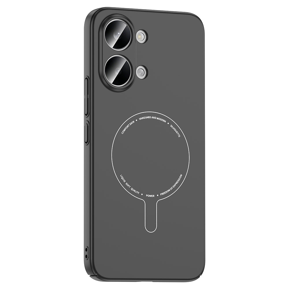 Poco X8 Pro Max Kılıf M-Safe Şarj Özellikli Kamera Korumalı MNC Elio Sert PC Kapak - Siyah
