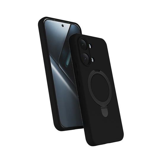 Poco X8 Pro Max Kılıf M-safe Şarj Özellikli Standlı MNC Samara Kapak - Siyah
