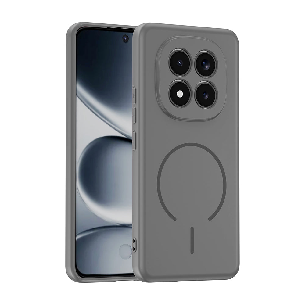 Redmi Note 15 Pro Kılıf M-safe Şarj Özellikli MNC Meta Kapak - Titanyum-Gri